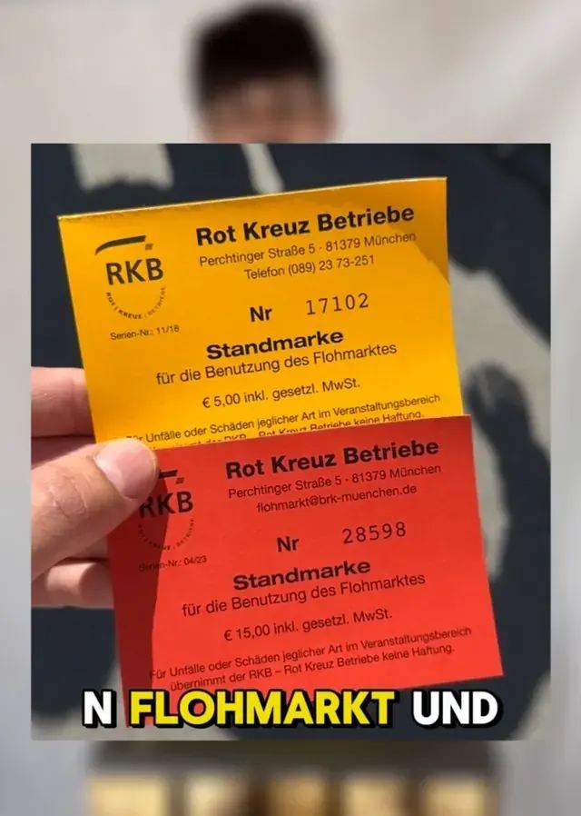 Standmarken für den Flohmarkt am Olympiapark